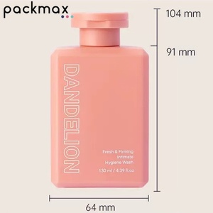 Flacon en plastique classique HDPE écologique de 130 ml pour nettoyant visage et lotion, bouchon à vis 24/410, sérigraphie, moulage en pulpe - Product Image 3