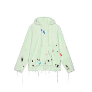 Sweat à capuche pour homme de haute qualité, 100% coton, avec broderie imprimée en polaire - Product Image 4