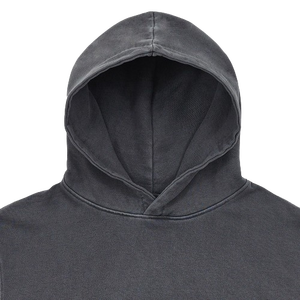 100% coton 400 GSM poids lourd en détresse noir acide lavé à capuche blanc hommes pull Vintage hiver sweats à capuche - Product Image 3