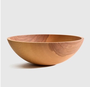 Bols de service en bois poli de haute qualité adaptés aux mariages et aux présentations décontractées à domicile - Product Image 2