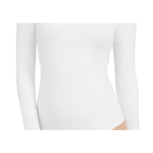 Body Modellante Spanx X-Small Bianco a Maniche Lunghe con Scollo Rotondo, Stile Casual Aderente con Controllo Pancia, Stampa per Inverno ed Estate, in Nylon Elasticizzato - Product Image 3