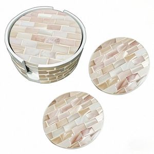 Elegant Mother Of Pearl <b>Mop</b> Coasters Suitable For Premium Restaurants Hotels And Home Dining Areas - Product Image 2