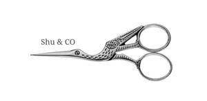 Ciseaux de broderie cigogne de vente chaude de la meilleure qualité ciseaux de conception d'impression animale en acier inoxydable fabriqués par Shu & Company pakistan - Product Image 2