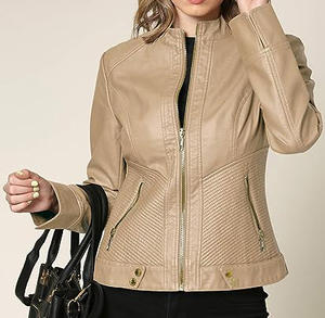 Hot Autumn and Winter Women's Fashion Leather Jacket Wholesale New Arrival Light Weight Ladies Jackets Breathable genuine - Product Image 3