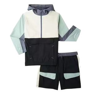 Conjunto de Dos Piezas de Chaqueta Corta y Pantalones Cortos Cortavientos de Poliéster/Nailon para Hombre, Resistente al Viento, Ecológico, de Secado Rápido, 2026 - Product Image 2