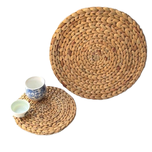 Vietnam TUYET DUNG clásico ratán flor agua Jacinto tejido cargador placa almohadilla Natural bolsa mantel cesta patrón al por mayor - Product Image 1