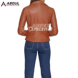 Women Genuine Leather Jacket Adults Winter Use <b>Zipper</b> Fashionable Women Leather Jacket <b>For</b> <b>Sale</b> - Product Image 4
