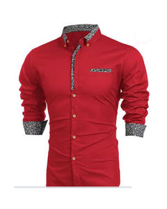 Chemises décontractées pour hommes à coupe ajustée, manches longues, double boutonnage, en satin anti-boulochage avec petite poche – Vente en gros personnalisée pour l'automne - Product Image 6