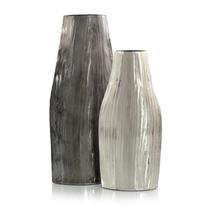Vase à fleurs d'intérieur et d'extérieur pour mariage à la maison à vendre ensemble de 2 pots de fleurs en métal incrusté d'os et fournitures de vaisselle de pichet - Product Image 1
