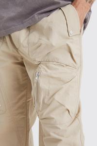 2025 personnalisé hommes décontracté Streetwear Cargo pantalon couleurs unies haute qualité 100% coton tricoté lavé extérieur adapté - Product Image 6