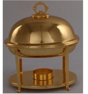 Plato de frotamiento de hotel de acero inoxidable con acabado en oro rosa con soporte para bodas y artículos de comedor de hotel plato S en Tarifa mayorista - Product Image 2