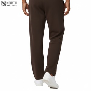 Pantalon de survêtement Baggy surdimensionné droit personnalisé à jambe large pantalon de survêtement évasé 100% coton pantalon de survêtement évasé décontracté pour hommes hiver - Product Image 3
