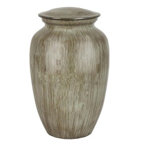 Urna de cremación de cenizas funerarias, esmalte negro recubierto con parches grises, urna de cremación de aluminio hecha a mano - Product Image 2