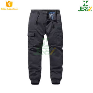 Pantalones cargo de algodón 100% cómodos y elegantes para hombre, ropa de trabajo informal de Color sólido, cintura elástica, cintura media, patrón recto - Product Image 3