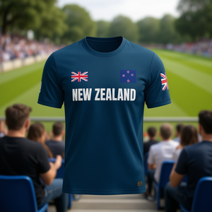 Set di Maglie da Calcio Ispirate alla Nuova Zelanda per Tifosi Blu Navy con Nome e Numero Personalizzati - Product Image 3