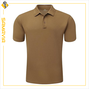 SAMAVIA Industry Polos à la mode pour hommes femmes | 100% coton de haute qualité, manches courtes, anti-rides, t-shirts polo pour hommes - Product Image 1
