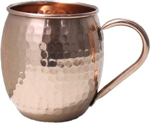 Handcrafted 100% Pure Copper 24 Ounce Moscow Mule <b>Mug</b> Extra <b>Large</b> with Modern Style Hammered Finish Copper Handle No Lining - Product Image 1