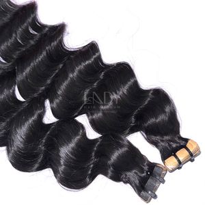 Precio al por mayor 100% cabello humano vietnamita hueso recto paquetes de color natural con cinta en - Product Image 5