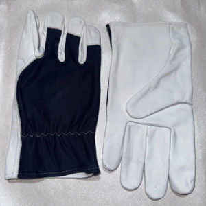 Cómodos guantes de conductor de cuero para trabajo de montaje de seguridad de piel de cabra para construcción Industrial - Product Image 1