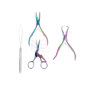 Kit d'extension de cheveux le plus vendu, kit de pinces pour extensions de cheveux de couleur personnalisée avec boucles et ciseaux de coupe pour un usage domestique - Product Image 4