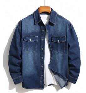 2025 High Street Style <b>with</b> <b>Hooded</b> Collar <b>Jacket</b> for <b>man</b> Latest Design Custom Slim Fit Breathable <b>Men's</b> <b>Denim</b> <b>Jacket</b> - Product Image 1