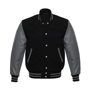 Chaqueta de béisbol universitaria Varsity de talla grande 4XL para hombre de moda, estilo Letterman de lujo único, Parche en blanco bordado 3D Collage - Product Image 2