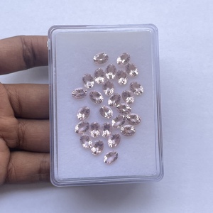 พลอยมอร์แกไนต์สีชมพูพีชธรรมชาติ ขนาด 6 มม. 8 มม. 10 มม. ทรงรีเจียระไน แบบหลวม ได้รับการรับรองจาก IGI ผลิตด้วยมือจากอินเดีย ขายส่ง พลอยกึ่งมีค่า - Product Image 4