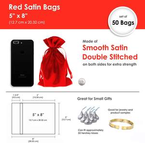 Bolsas de regalo con cordón de seda para Navidad, boda y fiesta de lujo para bolsas de seda, OEM 100%, hechas en Vietnam - Product Image 3