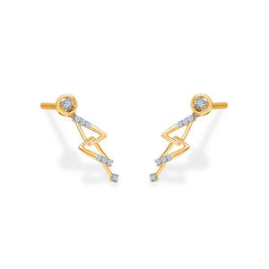 Boucles d'oreilles pendantes et boucles d'oreilles à clous Wonder Gold Diamond pour femmes - Product Image 3