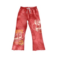 Ensemble de survêtement 2 pièces unisexe en coton, coupe oversize, à capuche, avec motif graphique, style streetwear, effet délavé vintage, pour l'hiver
