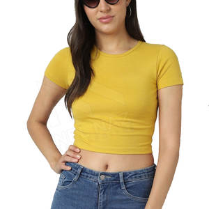 Top corto Sexy para mujer, Camiseta corta deportiva con Apertura frontal de Color sólido para gimnasio, ropa de calle informal, Top corto transpirable - Product Image 1