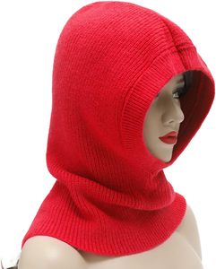 Bonnet tricoté d'hiver de style Y2K pour femmes avec capuche et écharpe coupe-vent 100% accessoires d'hiver à enfiler en polyester - Product Image 4