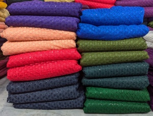 Tela de red Mono de poliéster con bordado Schffily para material de disfraces indios y paquistaníes - Product Image 5