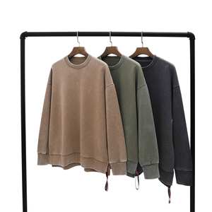 Sudaderas de Cuello Redondo para Hombre, OEM 430G, Diseño Personalizado, Algodón, Unisex, con Logotipo Personalizado, Bordado, Talla Grande, Lisas, Lavadas - Product Image 1