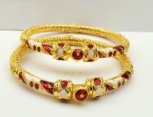 Venta al por mayor de alta calidad con estilo 24K chapado en oro rojo Pulseras Brazaletes de moda - Product Image 2
