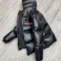 Veste matelassée imperméable à capuche pour homme, de haute qualité, personnalisée, pour l'hiver, avec logo tissé sur le devant
