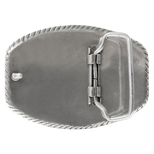 HA0016 LASRP Hebilla de cinturón de diseño occidental adornado con grabado floral de plata antigua Se adapta a cinturón de 1-1/2(38mm) - Product Image 4