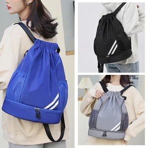 Sac à dos à cordon étanche à la mode avec poche zippée hommes/femmes Sport course sac de natation avec compartiment à chaussures - Product Image 3