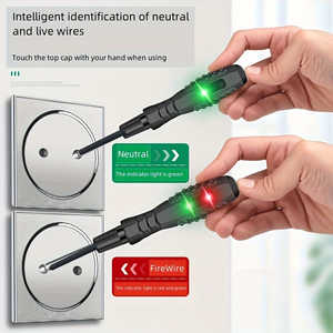 Juego de 2 Detectores de Voltaje Inteligentes de Doble Cabezal con Luces LED para Pruebas Eléctricas y Localización de Fallas - Product Image 6