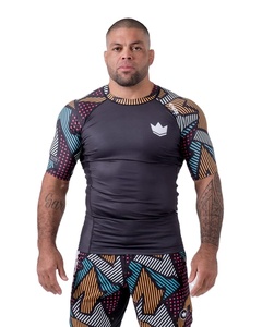 Chemise de compression de haute qualité No Gi Rashguard BJJ Grappling Logo personnalisé Fightwear Fabricant OEM ODM fabriqué au Pakistan - Product Image 1