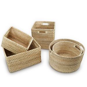 Cesta de Almacenamiento de Mimbre Natural Tejida a Mano en Vietnam, Organizador Decorativo Personalizado para un Hogar Elegante y Exhibición en Estantes - Product Image 2