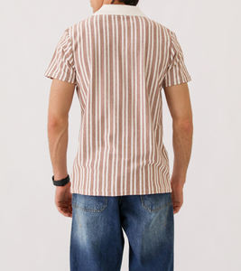 <b>Men's</b> Fashionable Light Luxury Summer Casual <b>for</b> Polo <b>Shirt</b> Comfortable Breathable Slim-Fit Short-<b>Sleeved</b> with Solid Pattern - Product Image 4