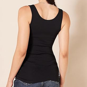 Débardeur pour femmes ODM, tissu respirant de haute qualité, doux, écologique, logo frontal, coupe tendance, adapté aux tenues quotidiennes - Product Image 3