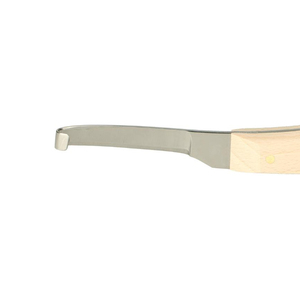 Couteau à sabot Aesculup à bord droit Lame étroite Couteau à sabot pour droitier avec manche en bois blanc Réparation facile des bottes de cheval Coupe du sabot - Product Image 3