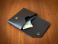 Dompet RFID kulit asli buatan tangan untuk pria, dompet kartu ID pekerjaan pendek, penutup paspor, dompet koin, tempat kartu uang