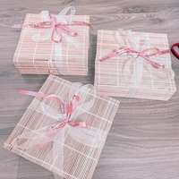 Panier de pique-nique en rotin osier avec couvercle en bois/panier à main de rangement vente en gros
