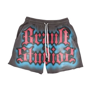 Ensemble de t-shirts et shorts vintage personnalisés, délavés à l'acide, en coton, avec impression DTG - Product Image 3