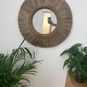 Miroir en jonc de mer tissé à la main Tenture murale Matériau naturel Design rustique vintage Taille personnalisée par KING CRAFT VIET - Product Image 6