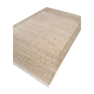 Alfombra de Lana Anudada a Mano Erbe AKWL-1468, Color Marfil, Diseño Abstracto Rectangular, para Hogar, Auto, Sala de Estar, Pasillo, Entrada - Product Image 2