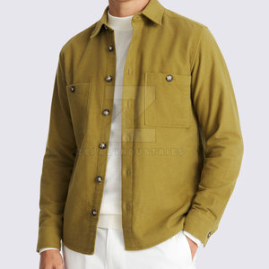 Oversized Structured Over <b>Shirt</b> for <b>Men</b> Spring Custom Solid Color Breathable Eco-Friendly Cotton Fabric High Quality - Product Image 5